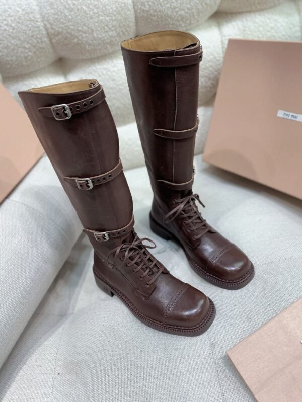 Miu Miu Rider Boots Winter Brown