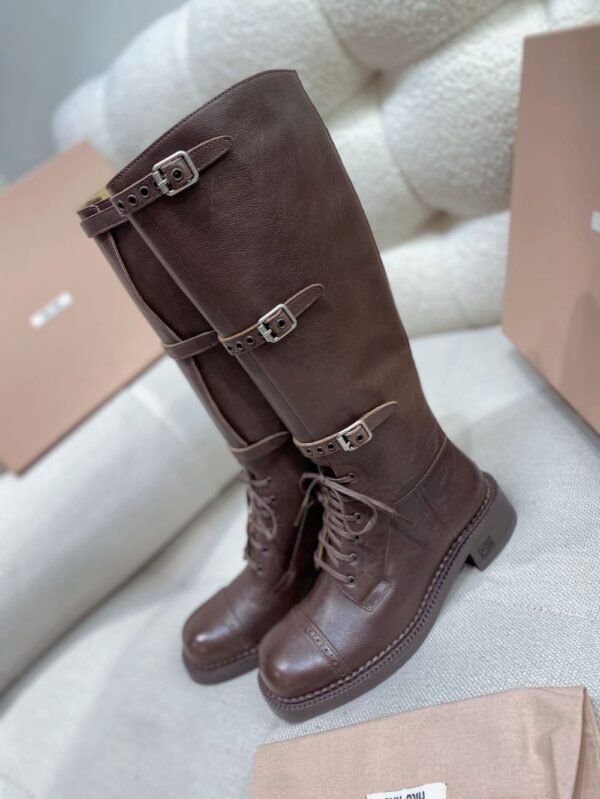 Miu Miu Rider Boots Winter Brown