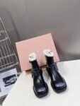 Miu Miu Boots Winter Leather Black