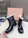 Miu Miu Boots Winter Leather Black
