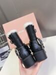 Miu Miu Boots Winter Leather Black