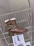 Miu Miu Boots Winter Leather Brown