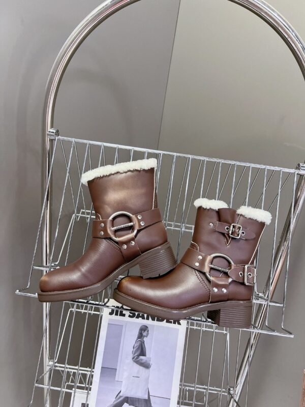 Miu Miu Boots Winter Leather Brown