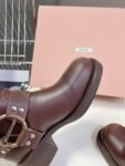 Miu Miu Boots Winter Leather Brown