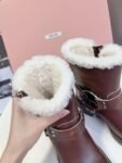Miu Miu Boots Winter Leather Brown