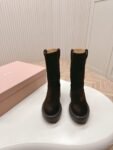 Miu Miu Vintage Motorcycle Boots Brown