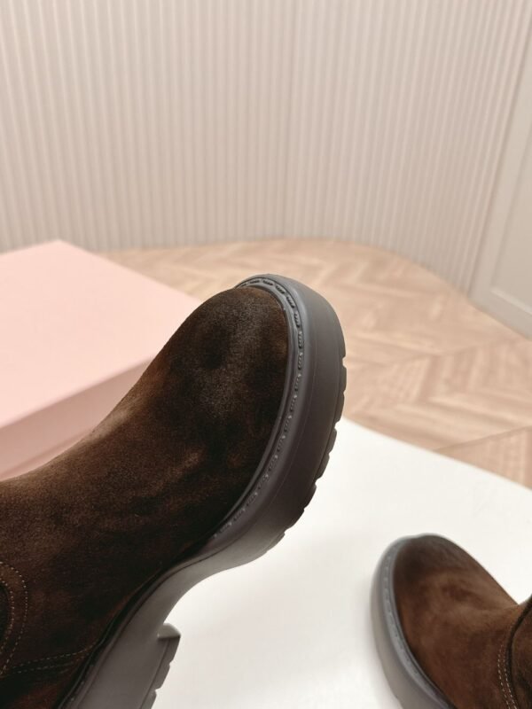 Miu Miu Vintage Motorcycle Boots Brown