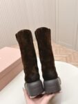 Miu Miu Vintage Motorcycle Boots Brown