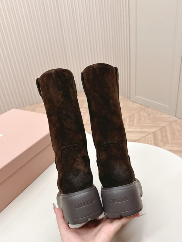 Miu Miu Vintage Motorcycle Boots Brown