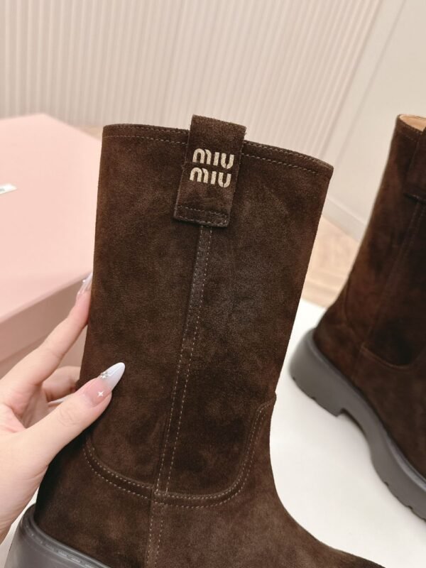 Miu Miu Vintage Motorcycle Boots Brown
