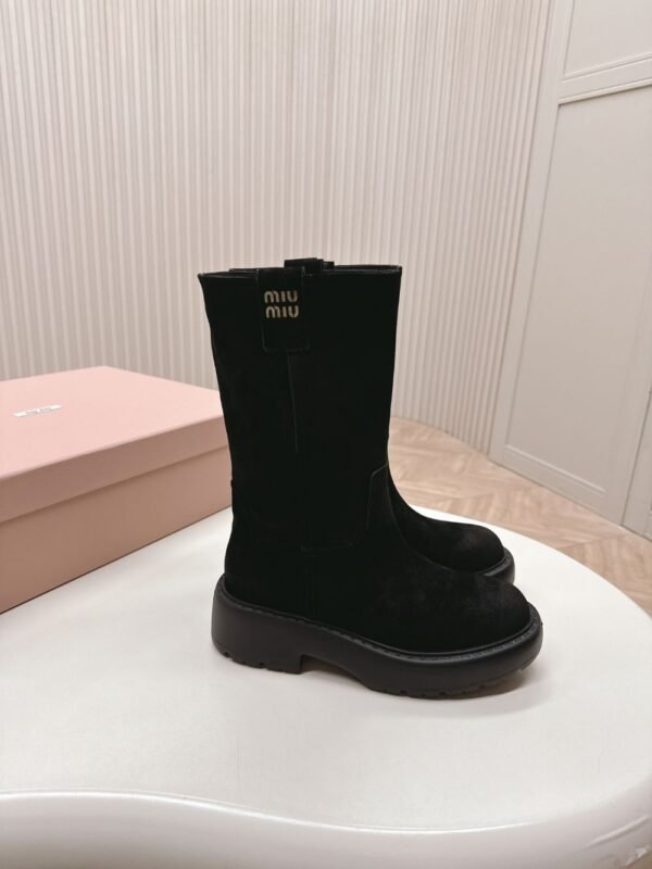 Miu Miu Vintage Motorcycle Boots Black