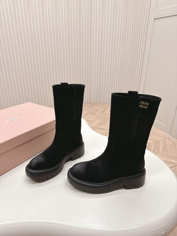 Miu Miu Vintage Motorcycle Boots Black