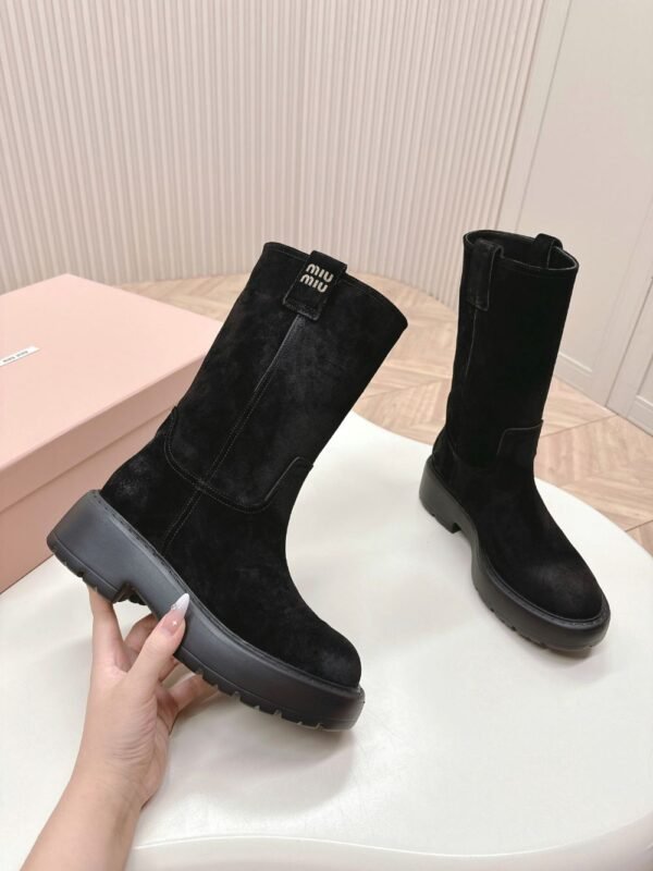 Miu Miu Vintage Motorcycle Boots Black