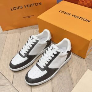 Louis Vuitton Men White Black Leather
