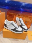 Louis Vuitton Men White Black Leather