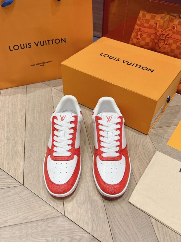 Louis Vuitton Men White Red  Leather