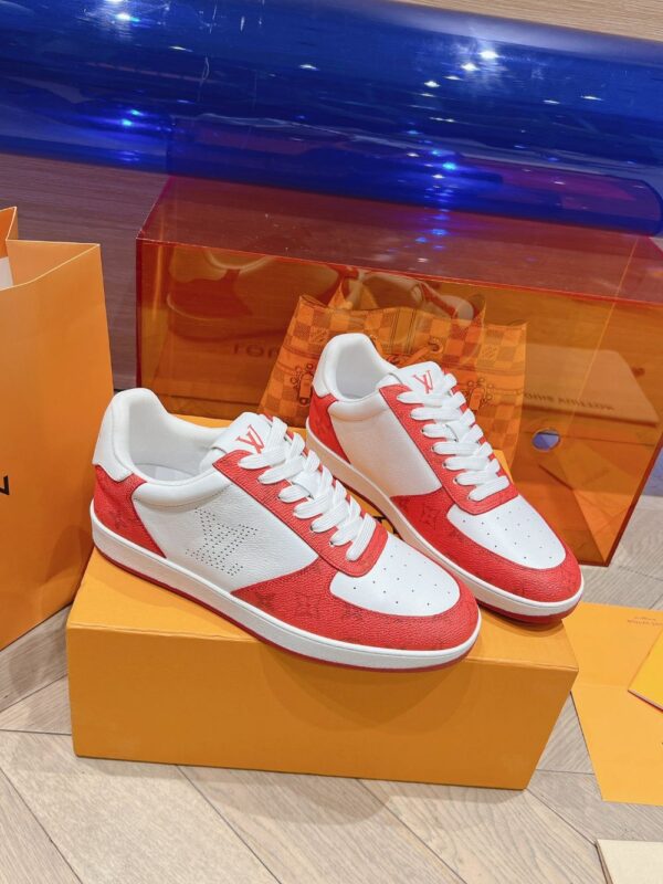 Louis Vuitton Men White Red  Leather