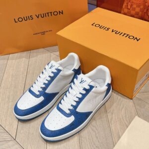 Louis Vuitton Men White  Blue  Leather