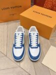 Louis Vuitton Men White  Blue  Leather