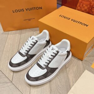 Louis Vuitton Men White Dark Brown