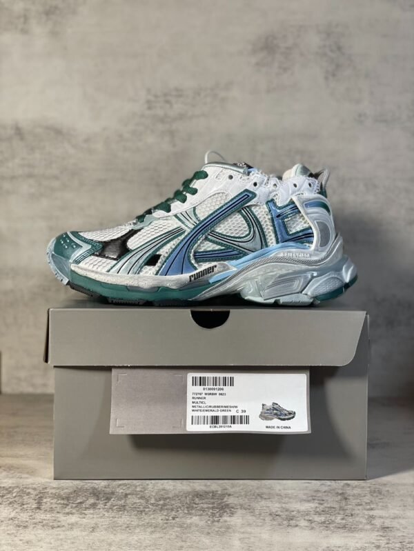 Balenciaga Runner White Blue Green
