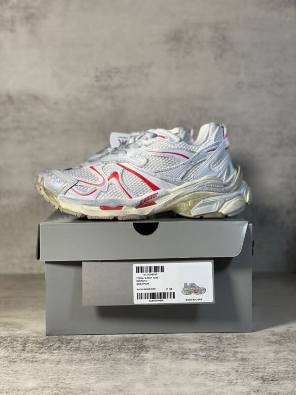 Balenciaga Runner White Beige Red