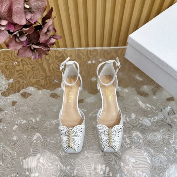 Dior High Heel White and Gold