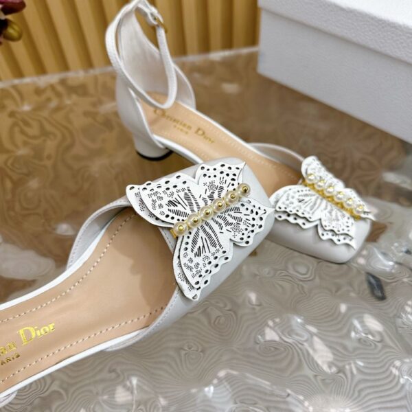 Dior High Heel White and Gold