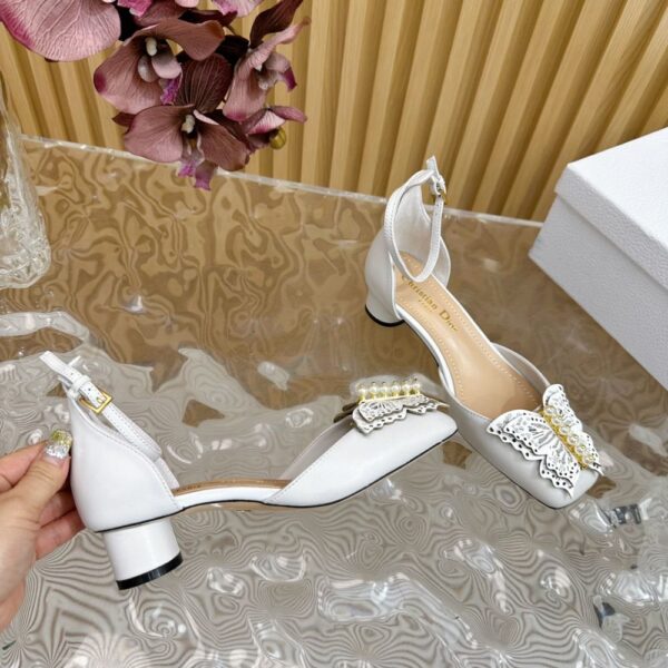 Dior High Heel White and Gold