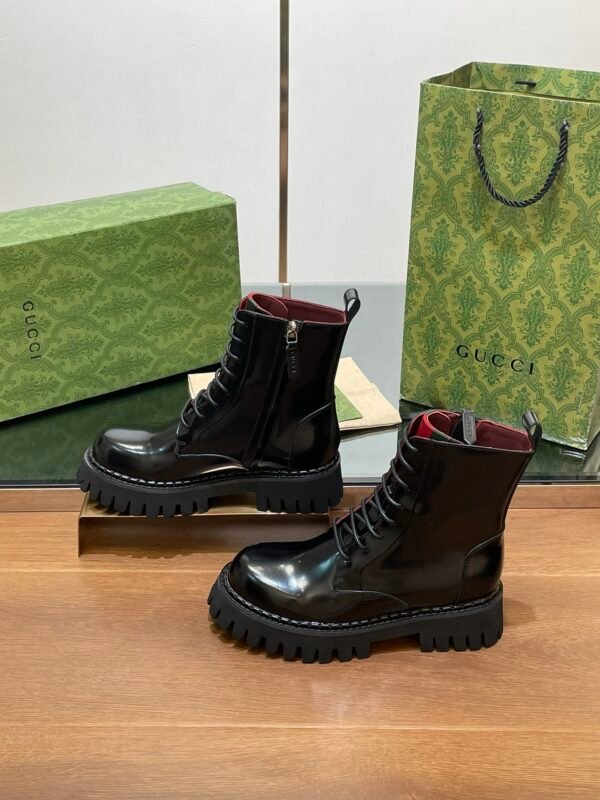 Gucci Boots Light Black  Red