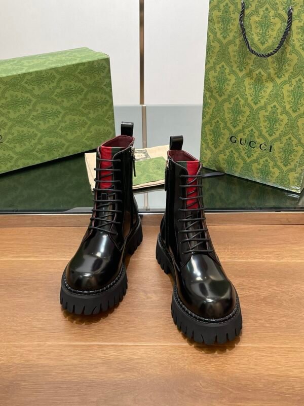 Gucci Boots Light Black  Red