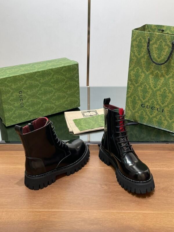 Gucci Boots Light Black  Red