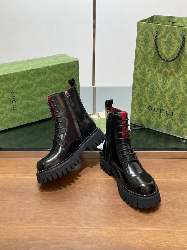 Gucci Boots Light Black  Red