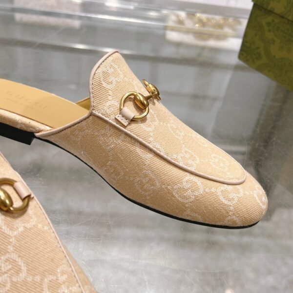 Gucci Loafer Old Logo Khaki Slippers