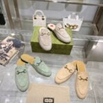 Gucci Loafer Old Logo Khaki Slippers