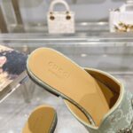 Gucci Loafer Old Logo Green Slippers