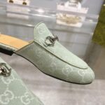 Gucci Loafer Old Logo Green Slippers
