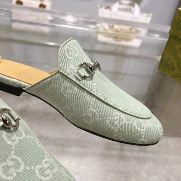 Gucci Loafer Old Logo Green Slippers