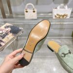 Gucci Loafer Old Logo Green Slippers