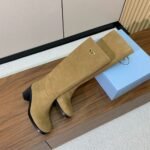 Prada  Suede Long Boots Camel