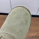 Prada Lambswool Lace-up Long Boots Grey