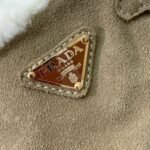 Prada Lambswool Lace-up Long Boots Grey