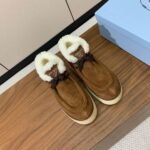 Prada Lambswool Shoes Brown