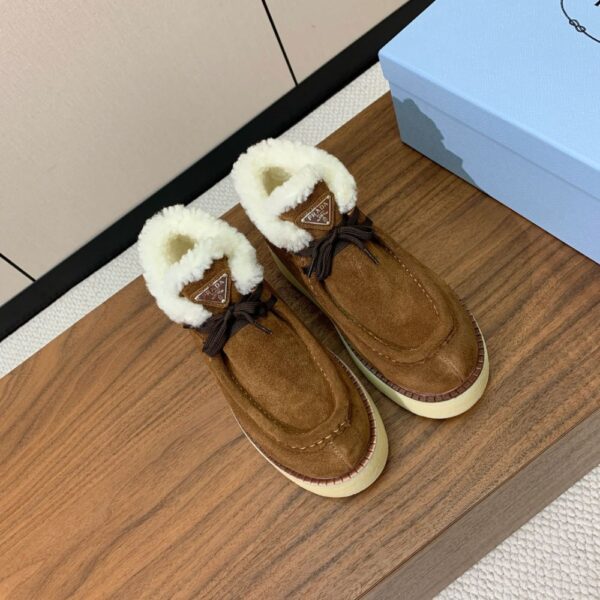 Prada Lambswool Shoes Brown