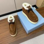 Prada Lambswool Shoes Brown