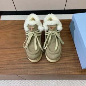 Prada Lambswool Shoes Grey