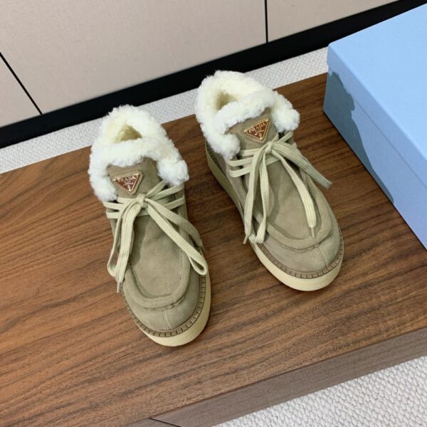 Prada Lambswool Shoes Grey