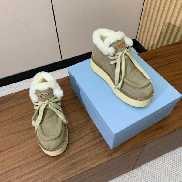 Prada Lambswool Shoes Grey