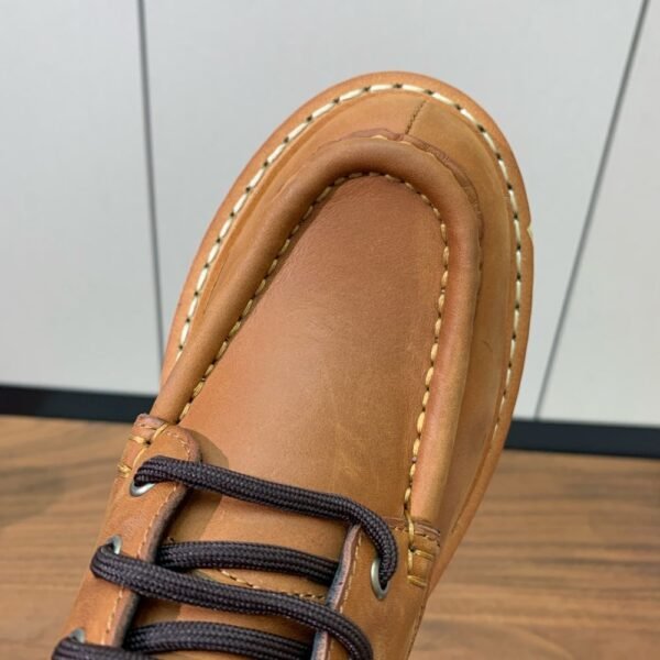 Prada Lace-up Boots Camel