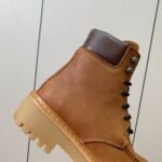 Prada Lace-up Boots Camel